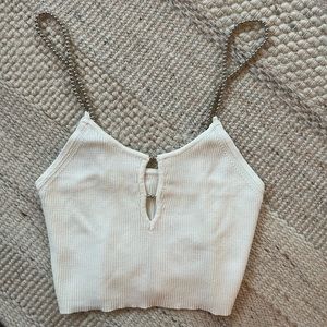 Crop Top with Beaded Straps